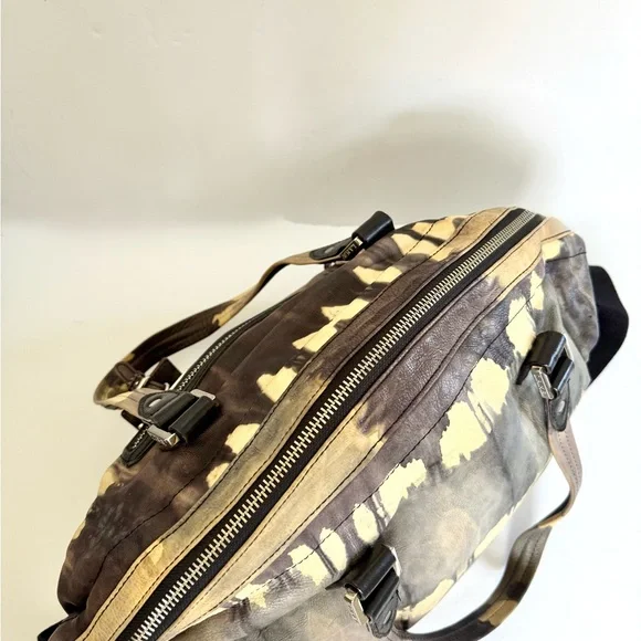 L.A.M.B Gwen Stefani Leather Tie Dye Y2K Millenial Shoulder Hobo Bag Vintage - Picture 8 of 9